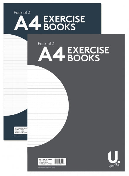 A4 Lined Exercise Book Pack of 3 A4 Lined Exercise Book Pack of 3
